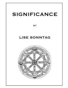Significance by Lise Sonntag