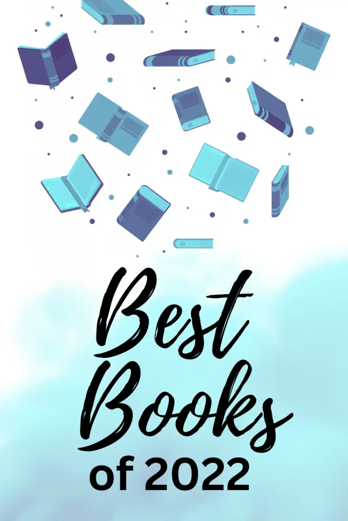 Best Books of 2022 text below cloud of floating books