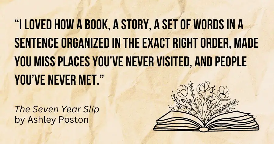 Book Quote - The Seven Year Slip, Ashley Poston