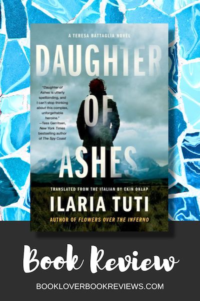 Daughter of Ashes book cover on mosaic tile background with book review text